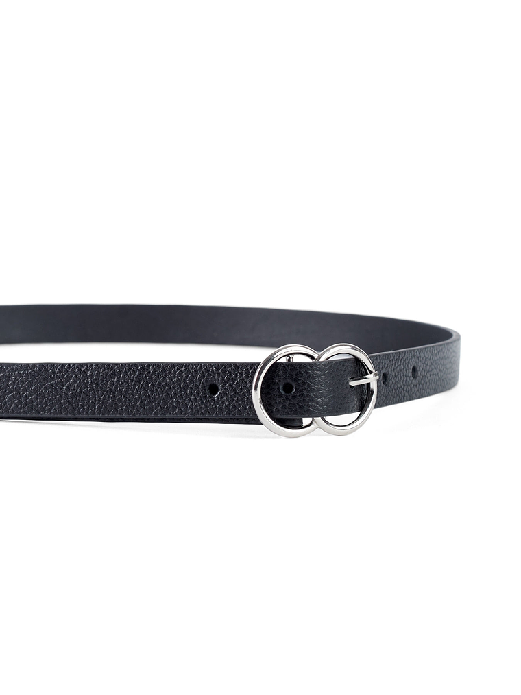 CINTURÓN MINI ENDLESS - NEGRO/PLATA 2