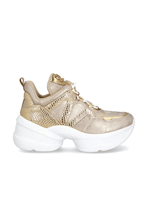 Compra 1 y llévate 2 | Zapatilla Plataforma Dorada Mujer C7293 Gotta