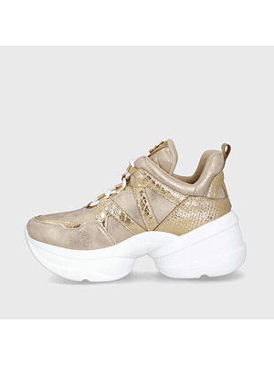 Compra 1 y llévate 2 | Zapatilla Plataforma Dorada Mujer C7293 Gotta