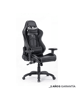 Silla De Oficina Gamer Boston Gris - Negro