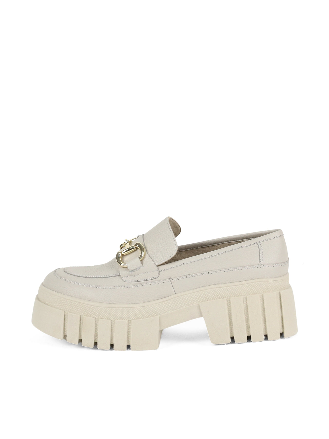 MOCASÍN CECHI - BLANCO/DORADO 1