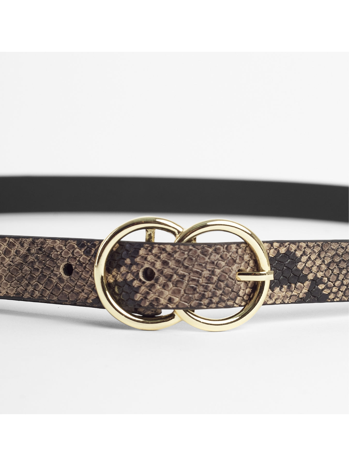 CINTURÓN MINI ENDLESS - CASCABEL/BLANCO 2