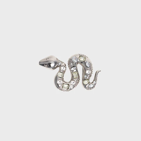 HEBILLA | SERPIENTE CRISTAL PLATEADO