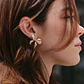 ARETE LAZO MARIE HUESO - Miniatura 1