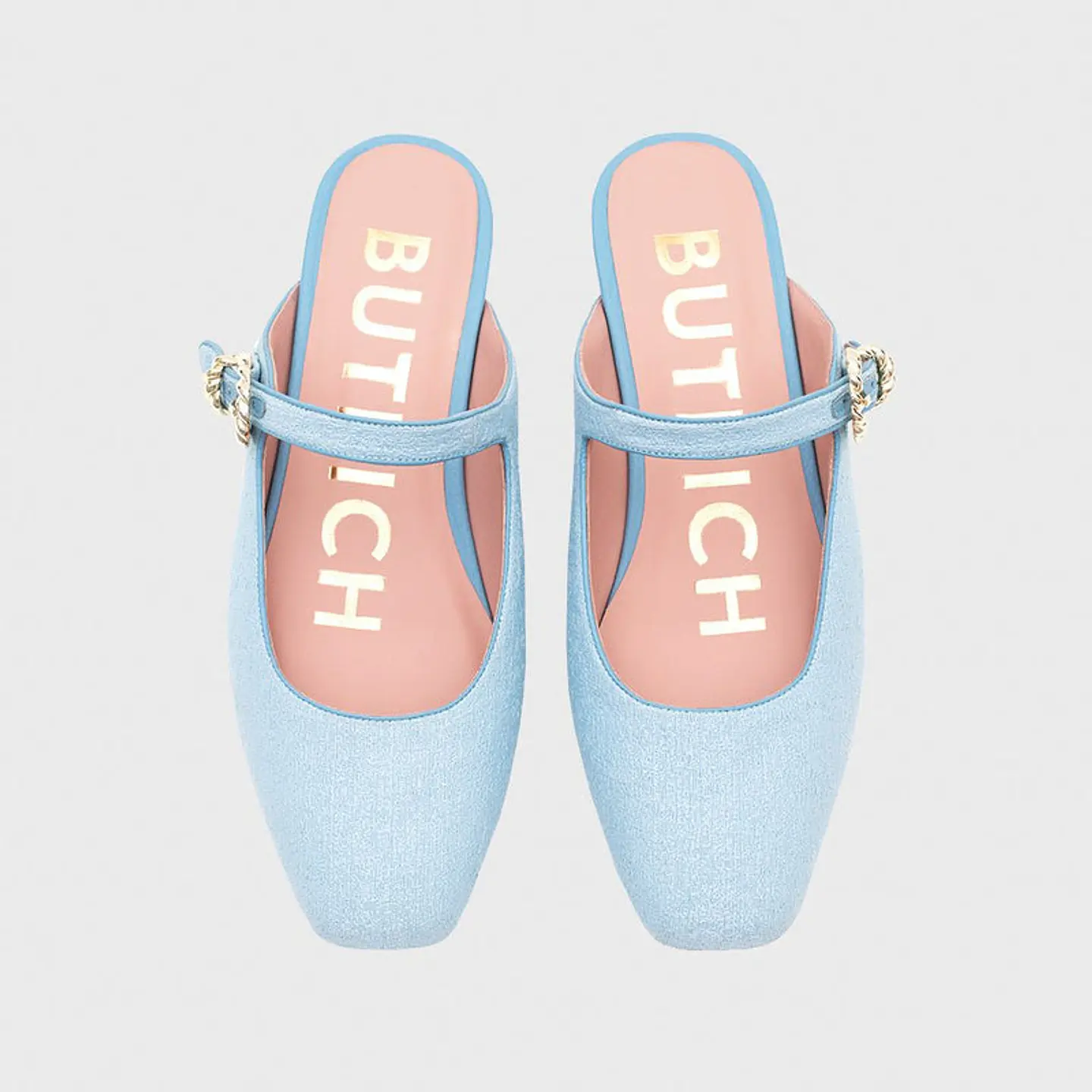 KENZA MULE FLAT CELESTE 3