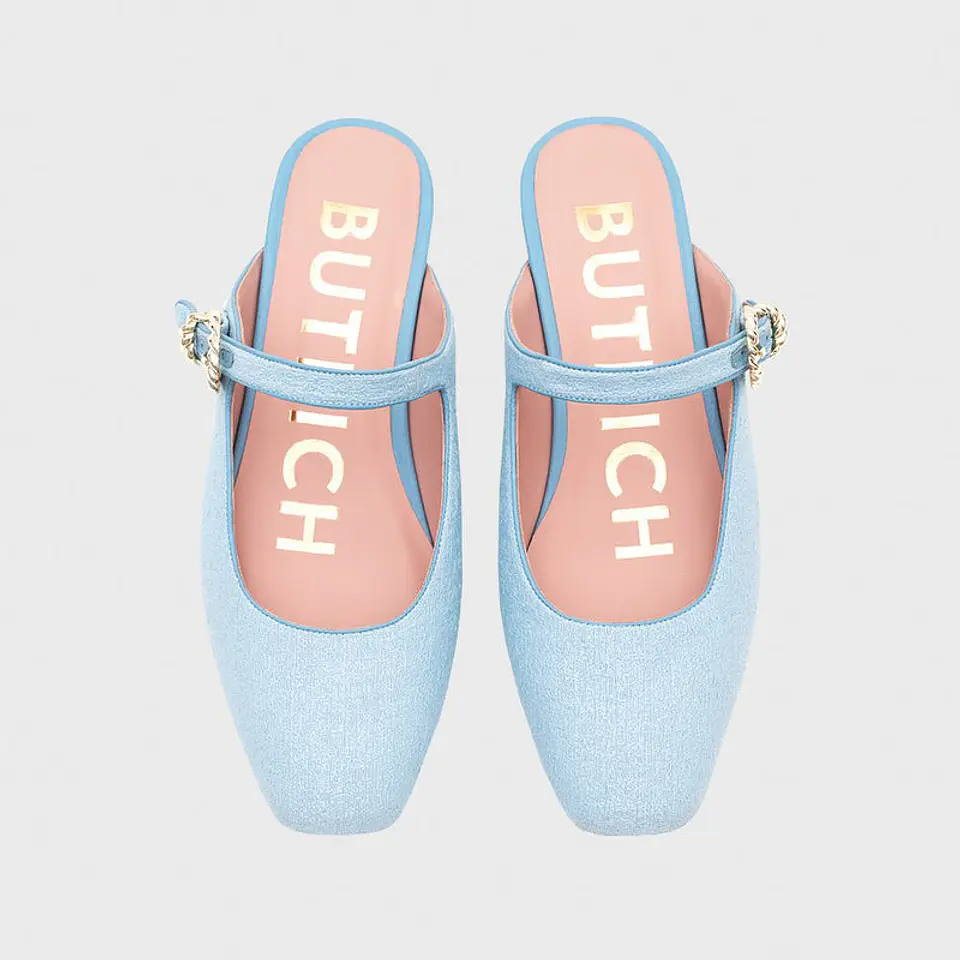 KENZA MULE FLAT CELESTE 3