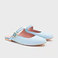 KENZA MULE FLAT CELESTE - Miniatura 4