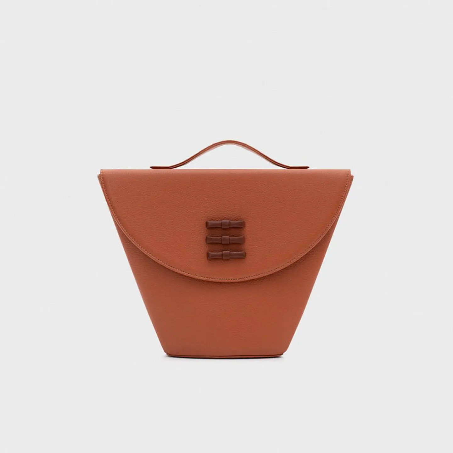 LUCILLE FLAP TRAPEZE BAG COBRE 1