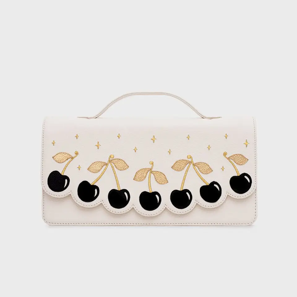LUCKY CHERRIES RECTANGLE BAG HUESO 1
