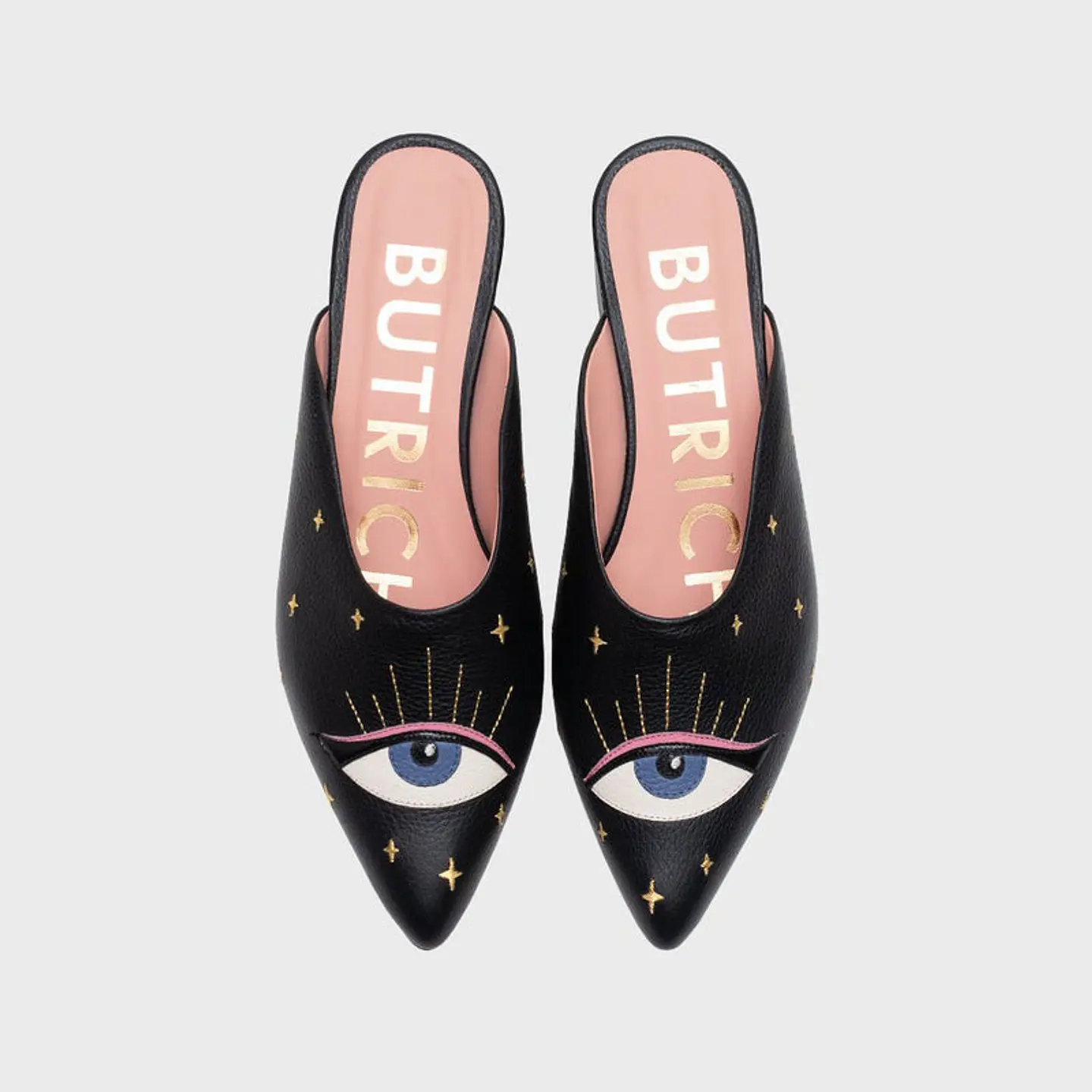 LUCKY EYE MULE FLAT NEGRO 1
