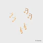 SET DE 3 ARETES ARPEGGIOS DORADO - Miniatura 2