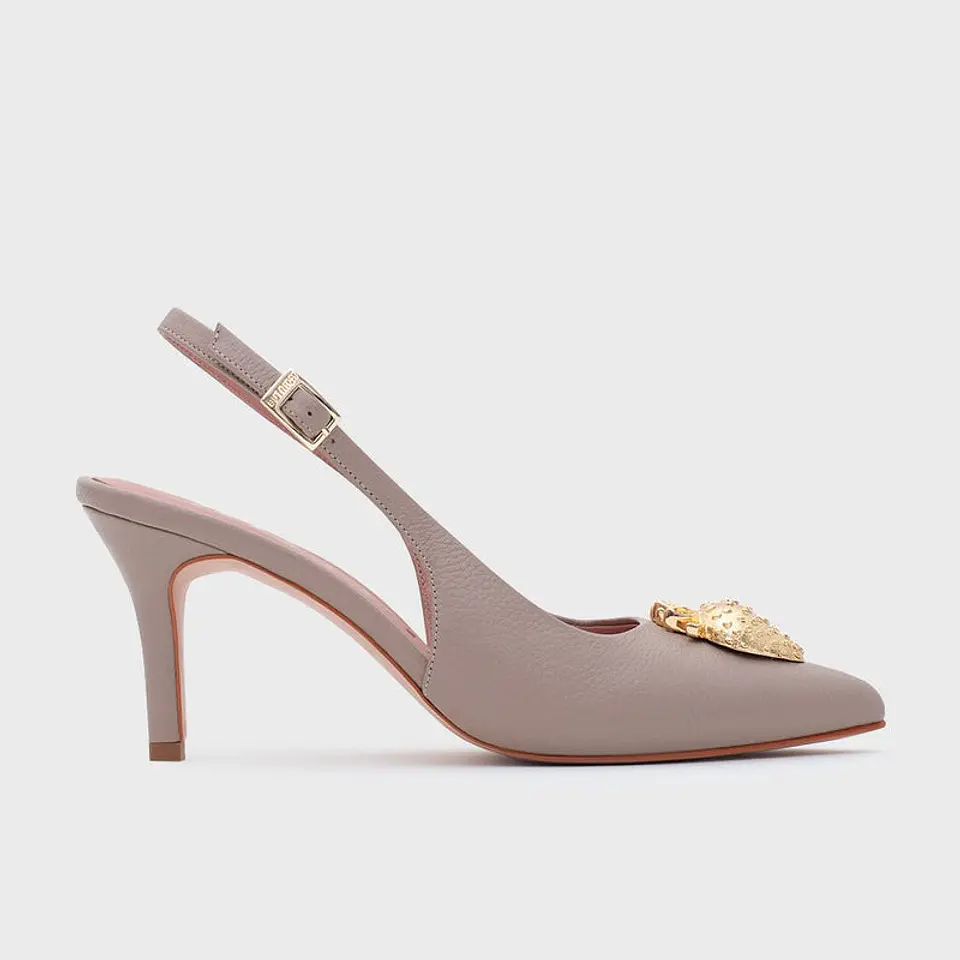 STRAWBERRY PUMP SLINGBACK CAFÉ 1