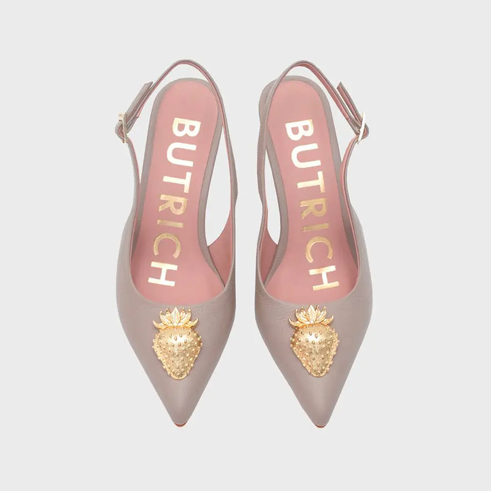 STRAWBERRY PUMP SLINGBACK CAFÉ 3