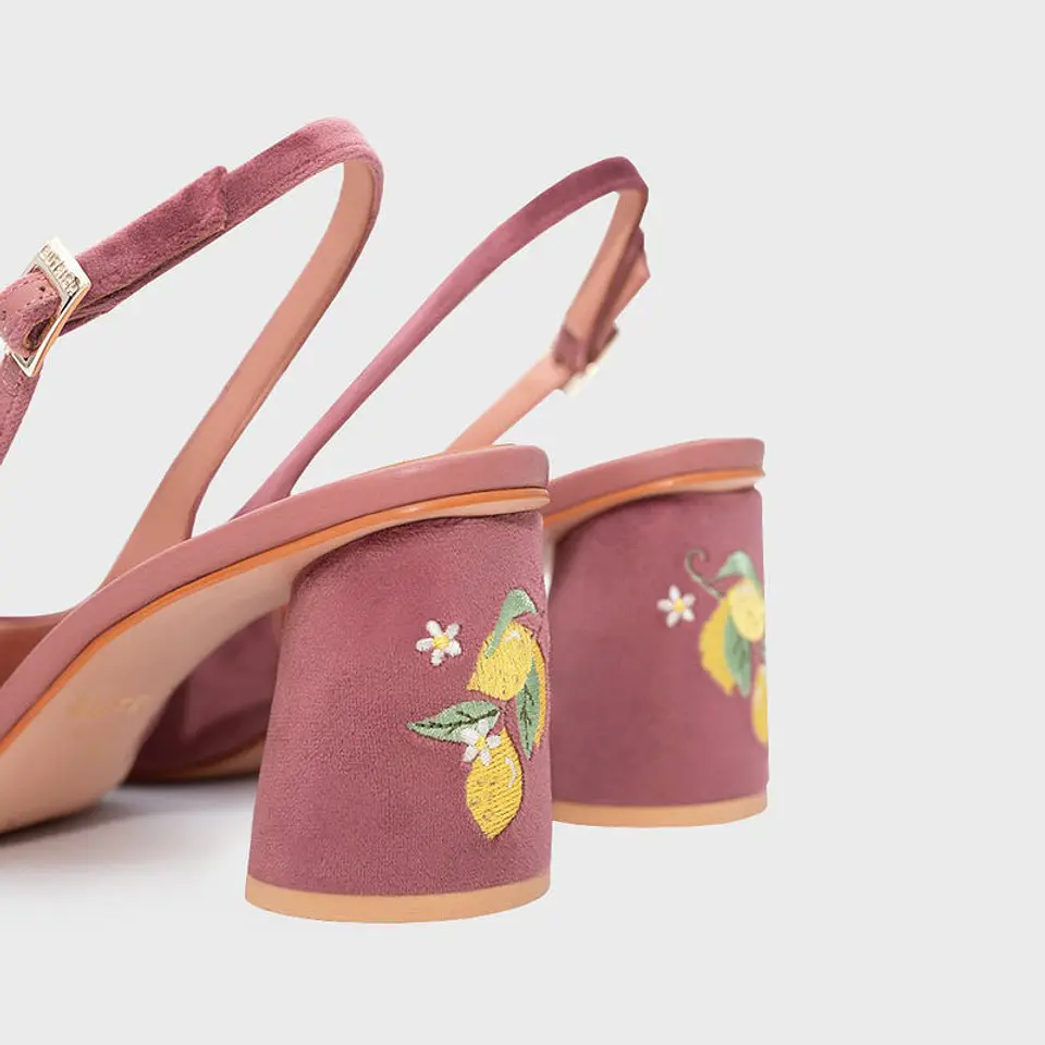 SUNDAE PUMP LEMON SLINGBACK ROSA OSCURO 2