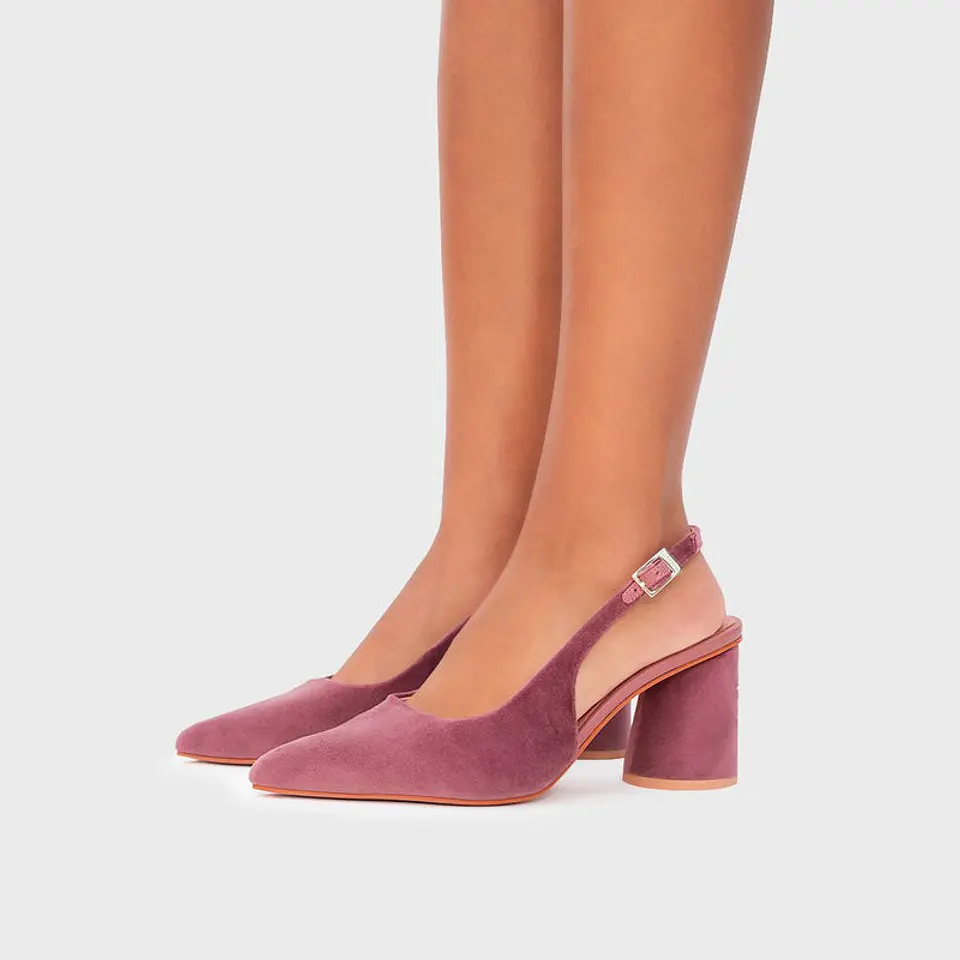 SUNDAE PUMP LEMON SLINGBACK ROSA OSCURO 3