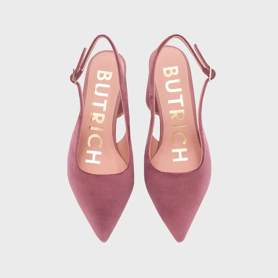 SUNDAE PUMP LEMON SLINGBACK ROSA OSCURO 5