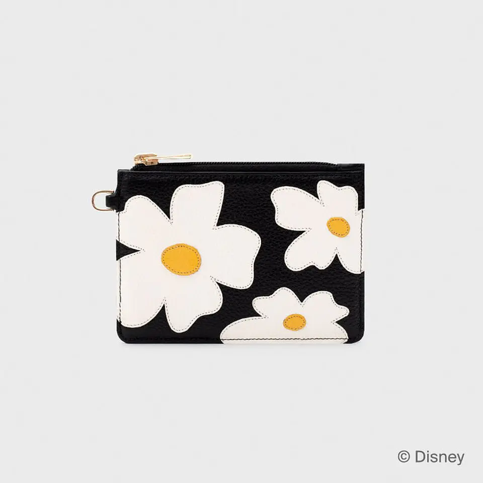 TARJETERO CON ASA WILDWOOD HEART FLOWERS NEGRO 1