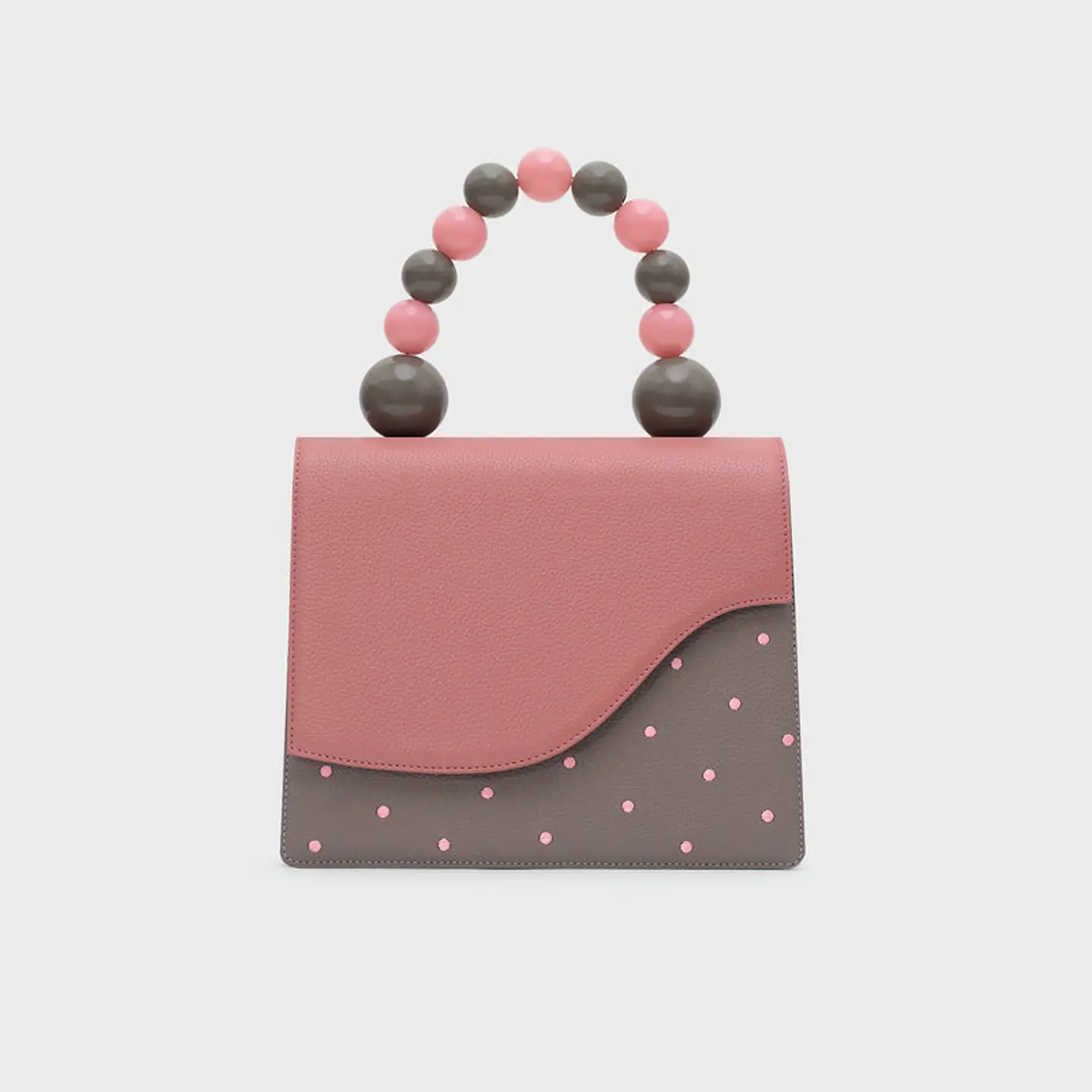 MONA BEADED LUNCH BAG GRIS 1