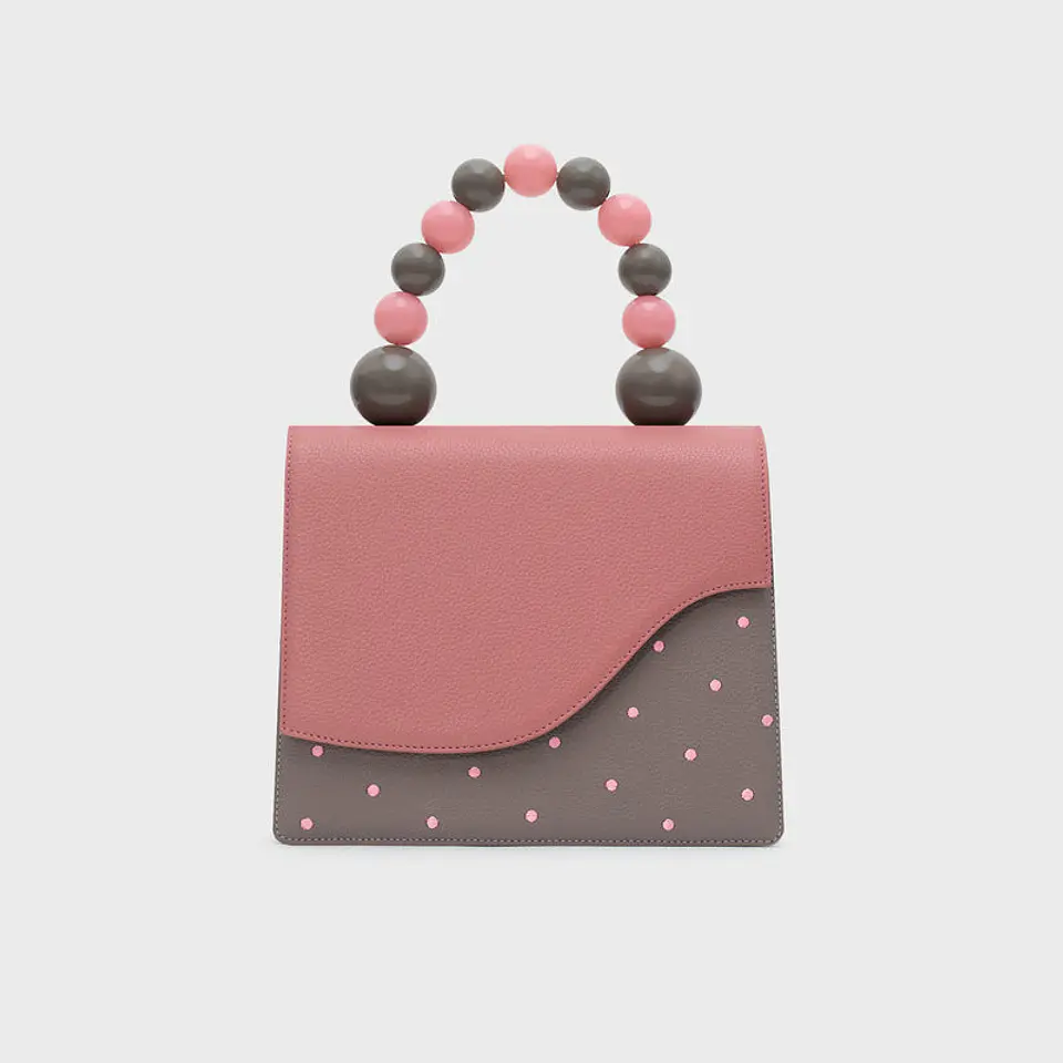 MONA BEADED LUNCH BAG GRIS 1
