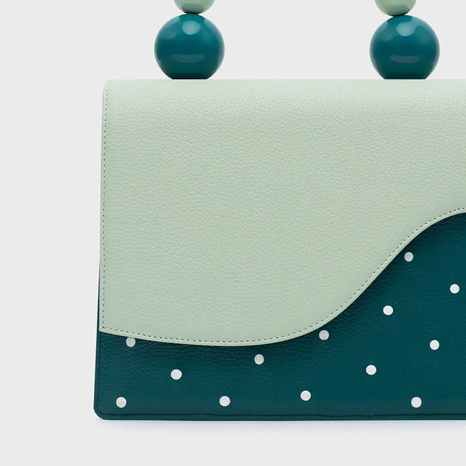 MONA BEADED LUNCH BAG VERDE 3