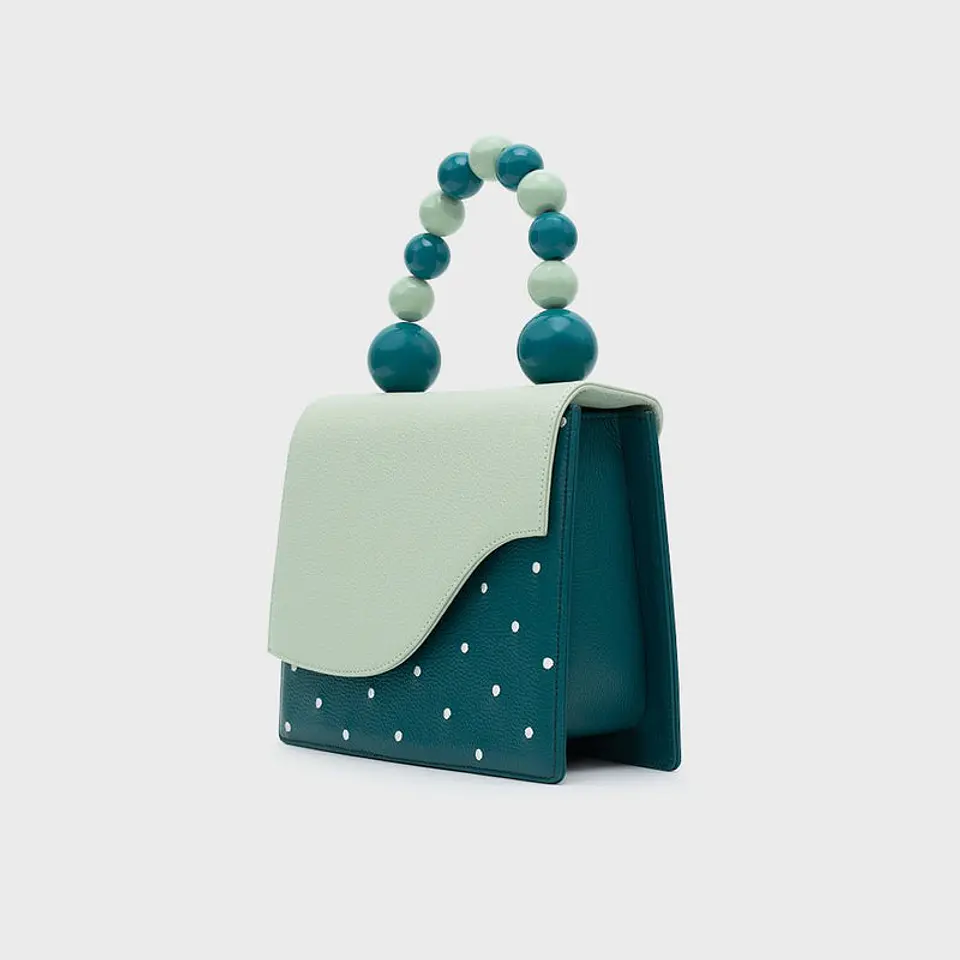 MONA BEADED LUNCH BAG VERDE 6