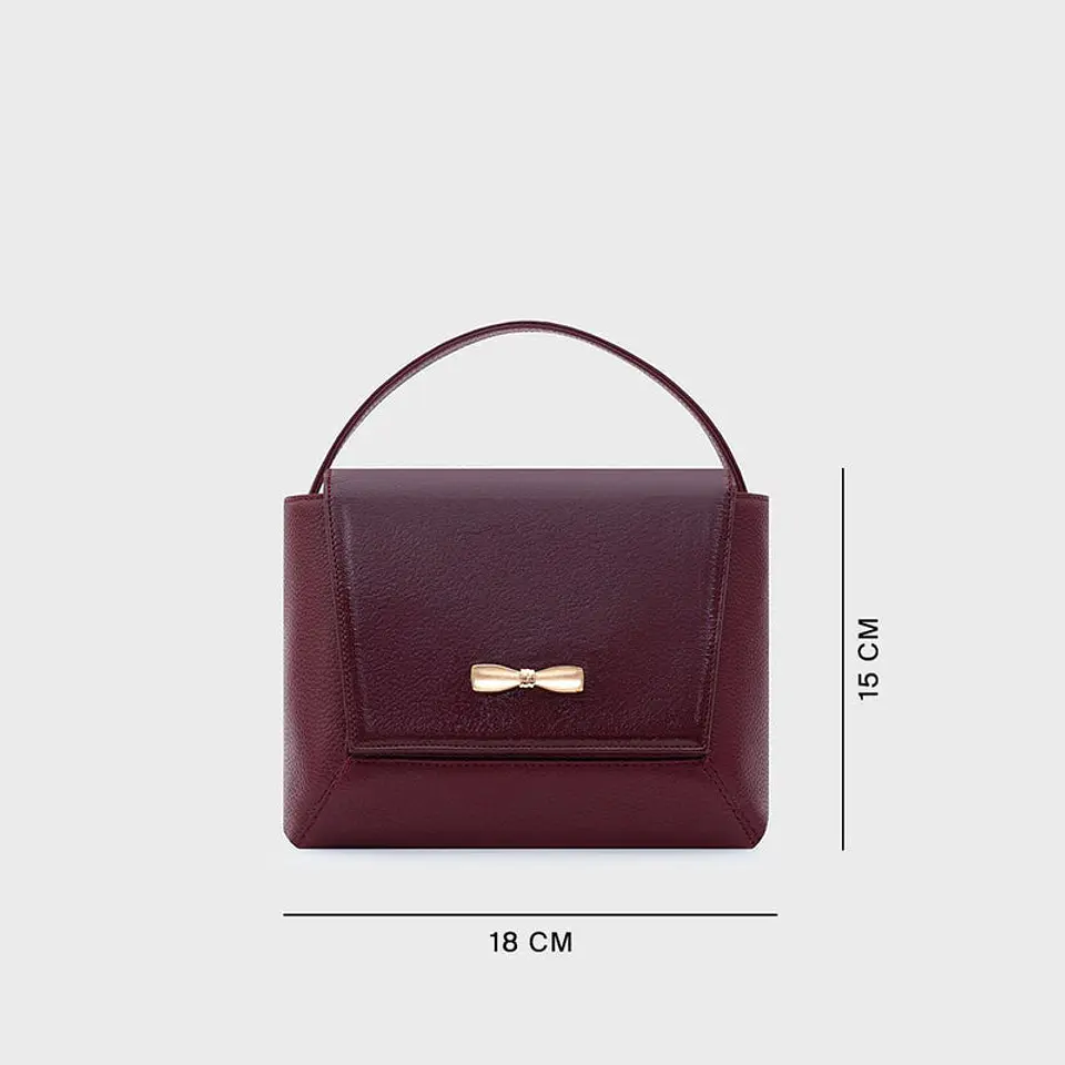 NADIRA FLAP HAND BAG BORGOÑA 3