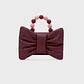 NAILA BEADED BOW BAG BORGOÑA - Miniatura 1