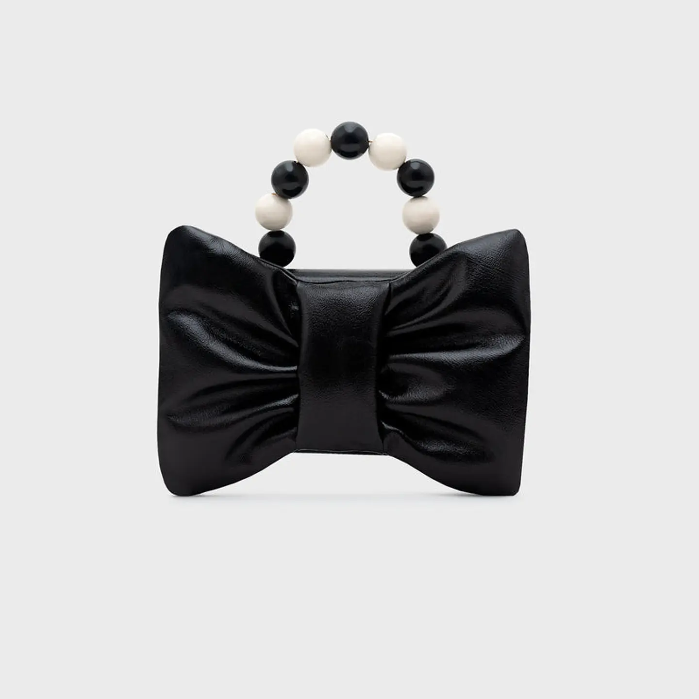 NAILA BEADED BOW BAG NEGRO 1
