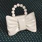 NAILA BEADED BOW BAG HUESO - Miniatura 2