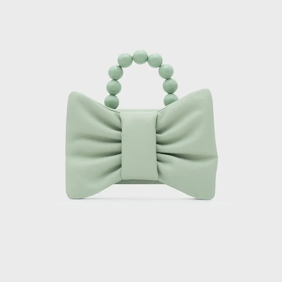NAILA BEADED BOW BAG VERDE 1
