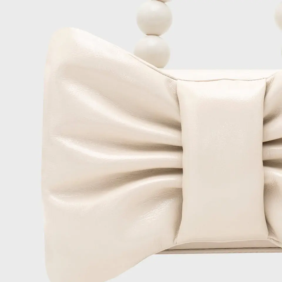 NAILA BEADED BOW BAG HUESO 3