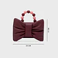 NAILA BEADED BOW BAG BORGOÑA - Miniatura 5