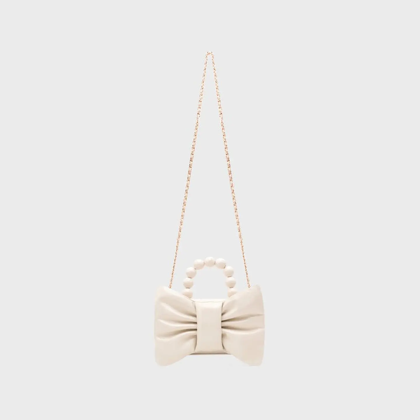 NAILA BEADED BOW BAG HUESO 4