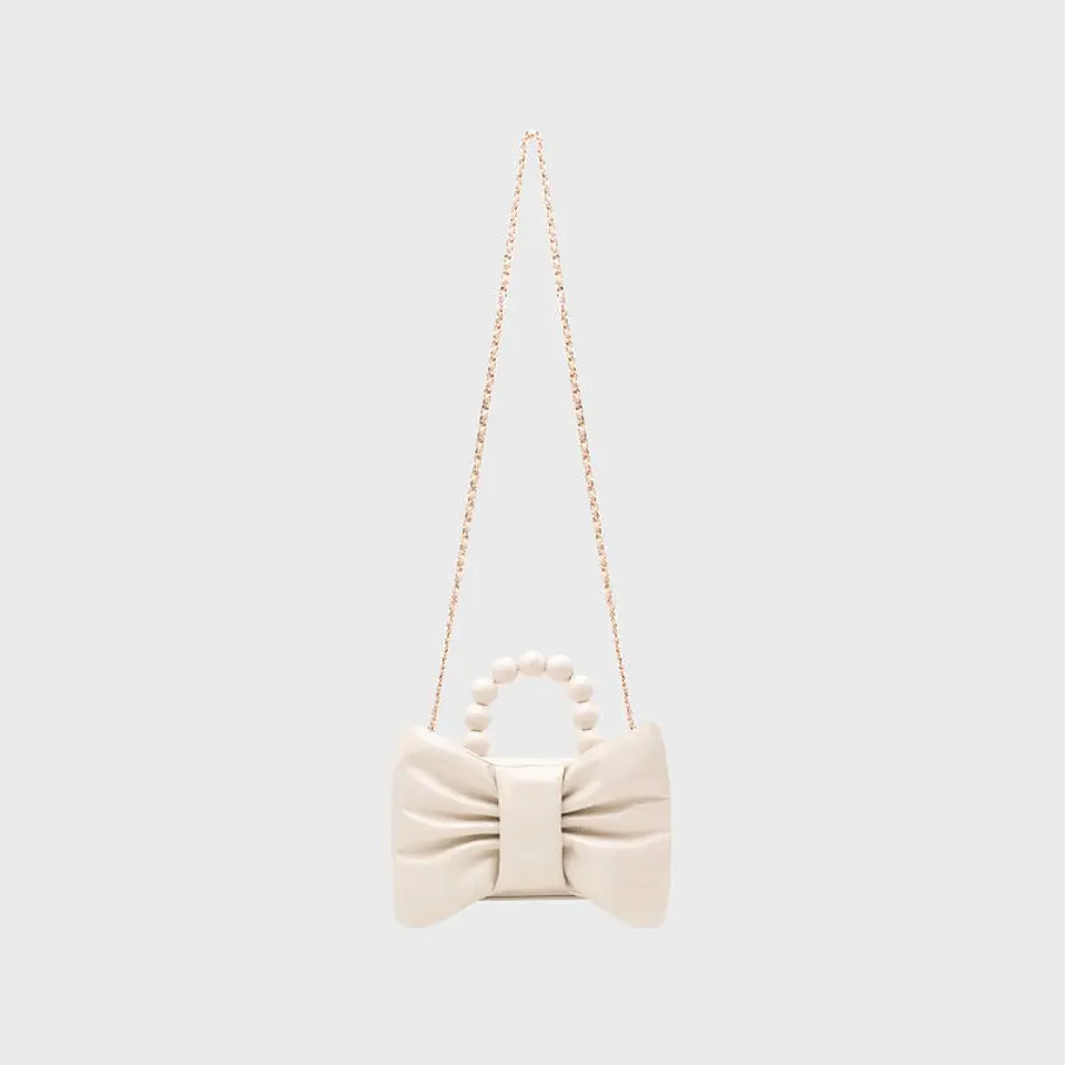 NAILA BEADED BOW BAG HUESO 4
