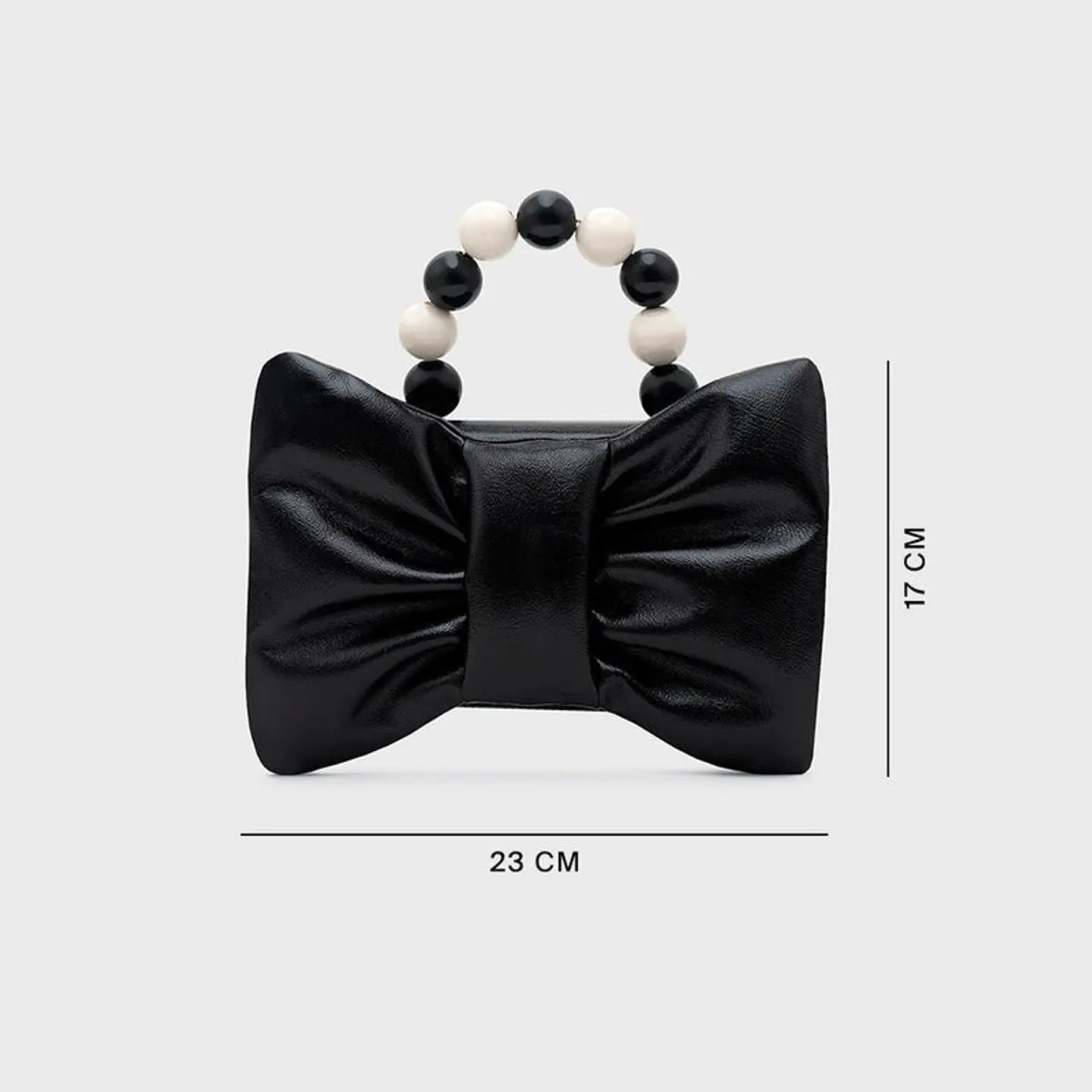 NAILA BEADED BOW BAG NEGRO 5
