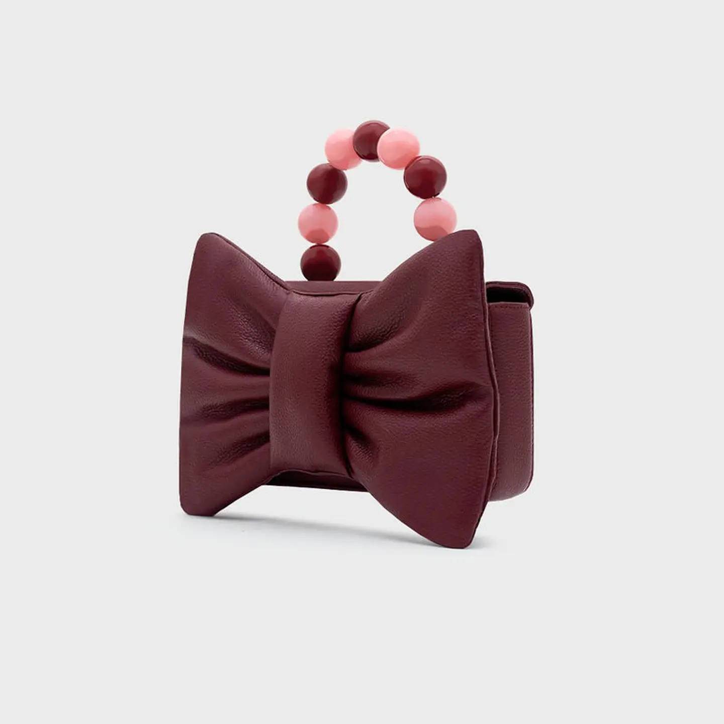 NAILA BEADED BOW BAG BORGOÑA 7