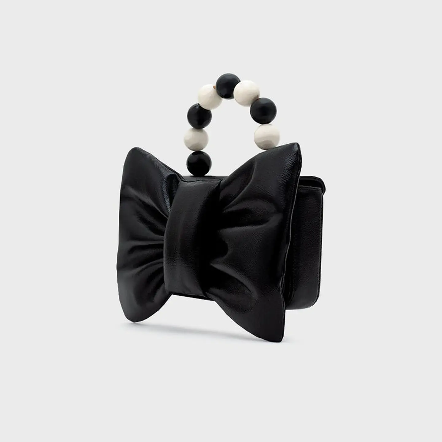 NAILA BEADED BOW BAG NEGRO 7