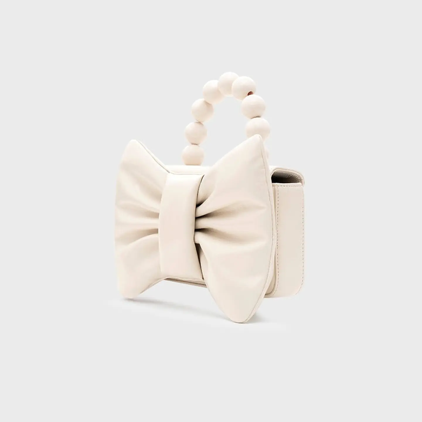 NAILA BEADED BOW BAG HUESO 7