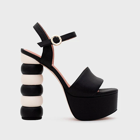 NICOLETTA PLATAFORMA HUESO NEGRO