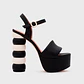 NICOLETTA PLATAFORMA HUESO NEGRO - Miniatura 1