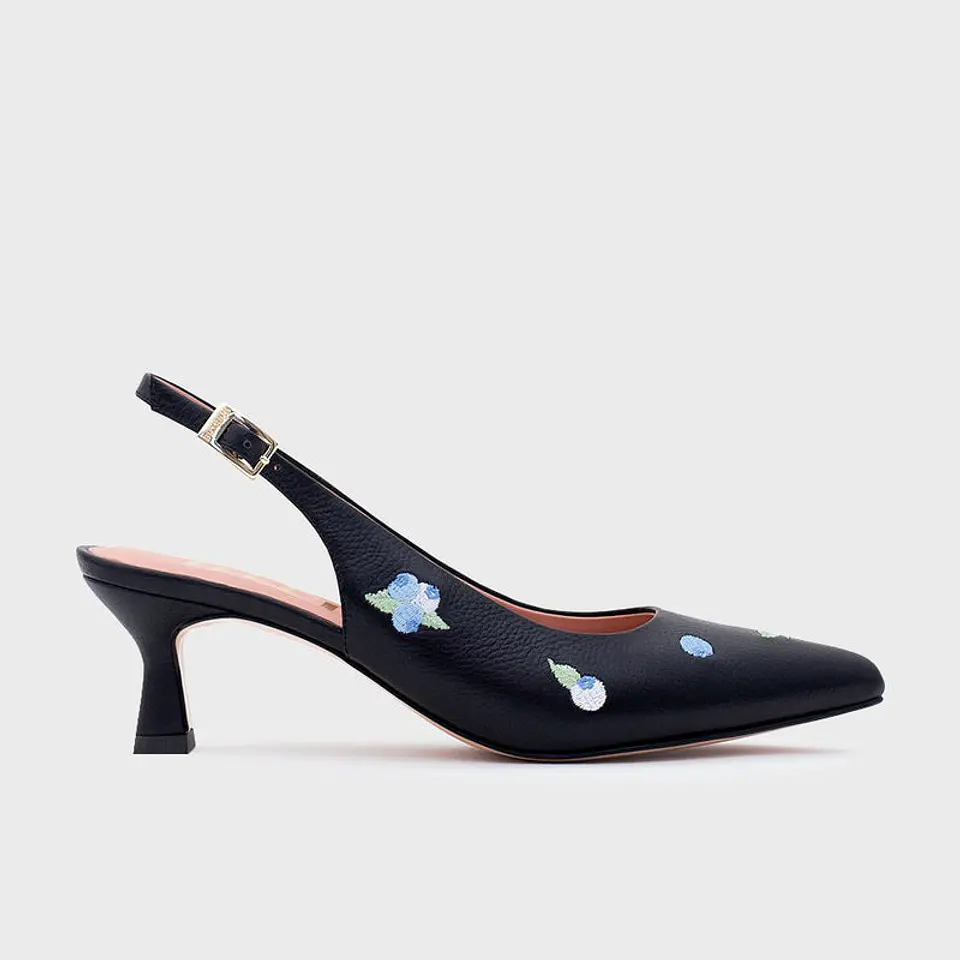 NINETTE BLUEBERRY MIDI SLINGBACK NEGRO 1