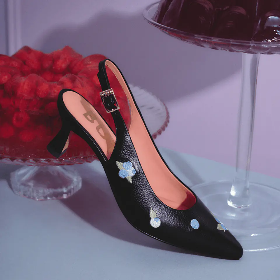 NINETTE BLUEBERRY MIDI SLINGBACK NEGRO 3