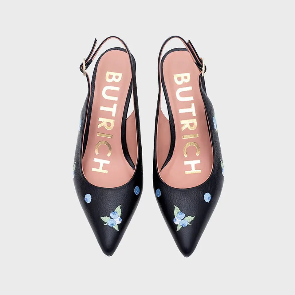 NINETTE BLUEBERRY MIDI SLINGBACK NEGRO 5