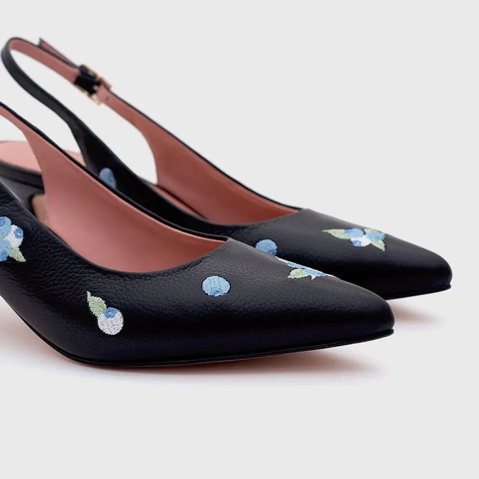 NINETTE BLUEBERRY MIDI SLINGBACK NEGRO 6