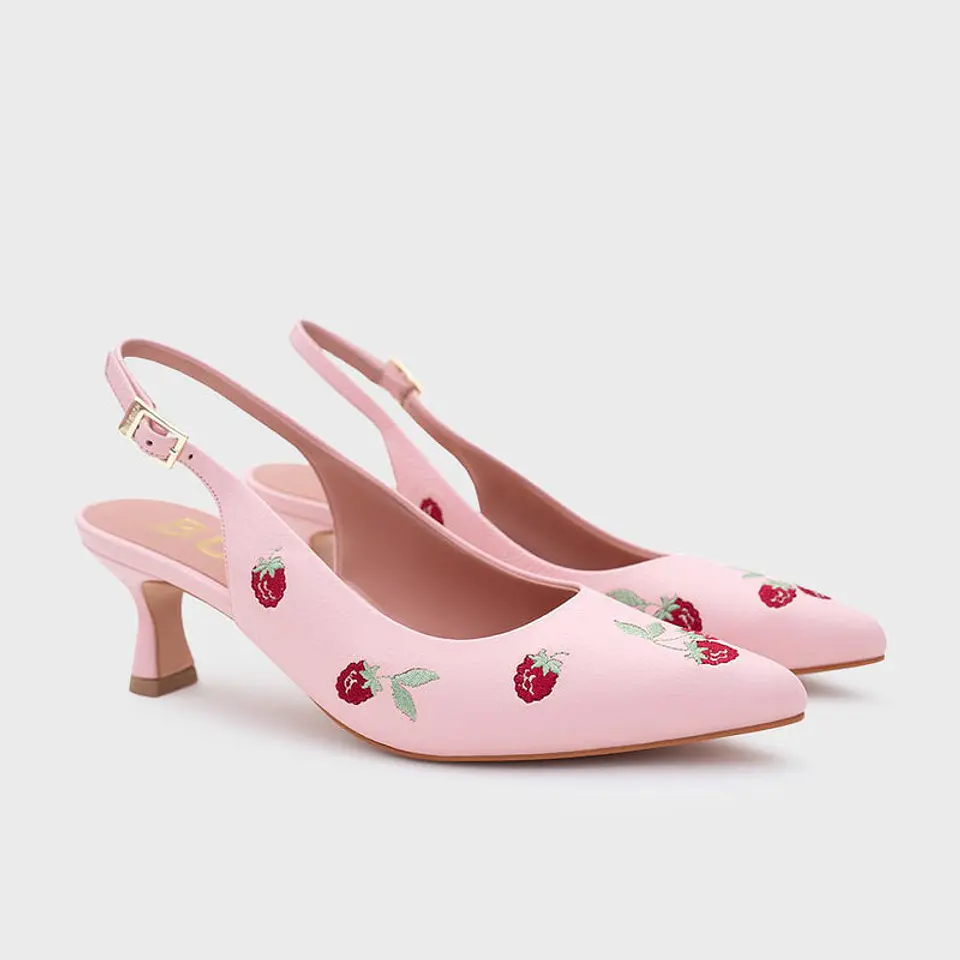 NINETTE RASPBERRY MIDI SLINGBACK ROSA 3