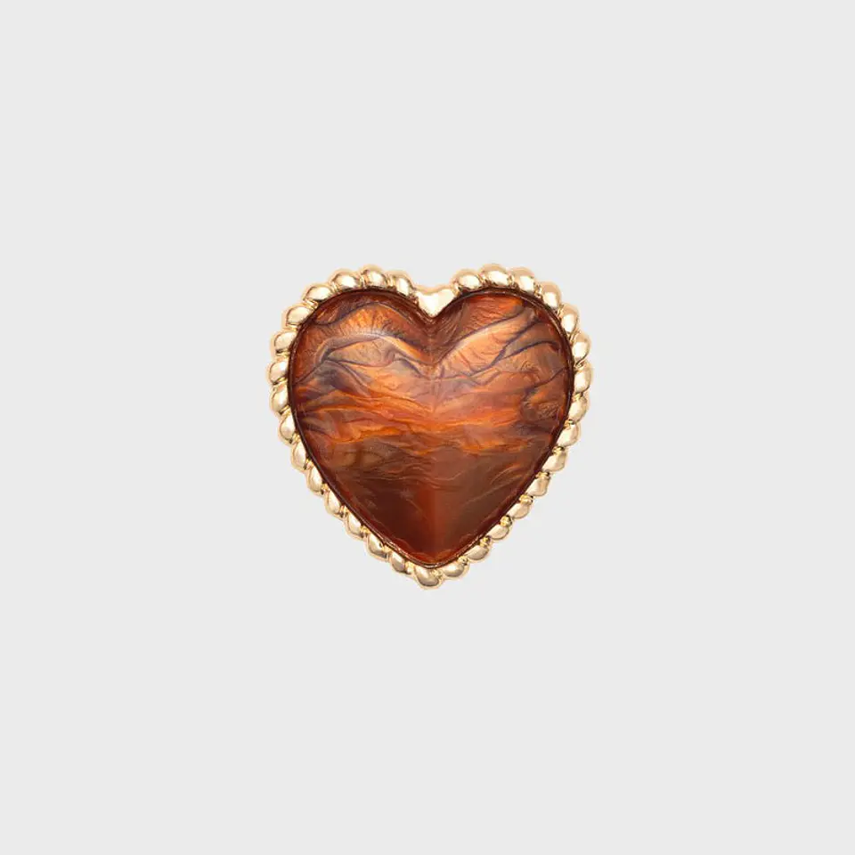 PRENDEDOR CORAZON ENTORCHADO MARRÓN 1