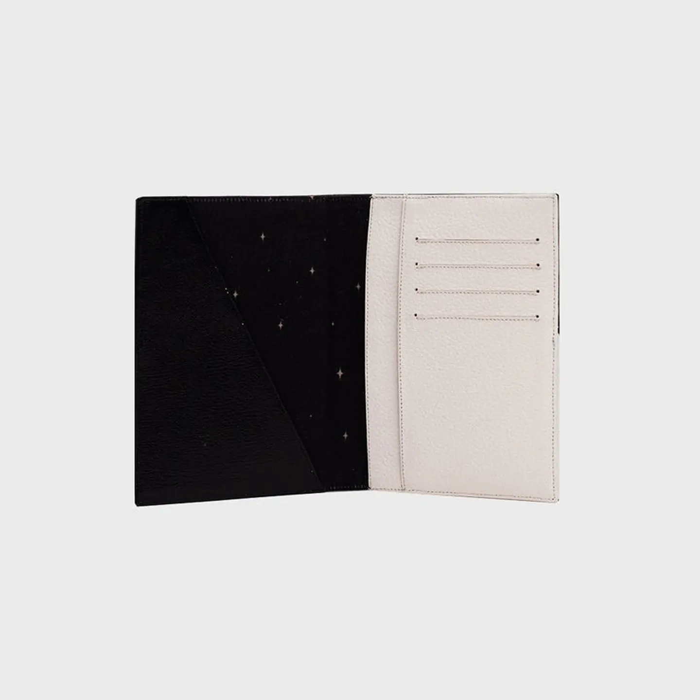 PORTAPASAPORTE LUCKY YIN YANG HUESO NEGRO 3