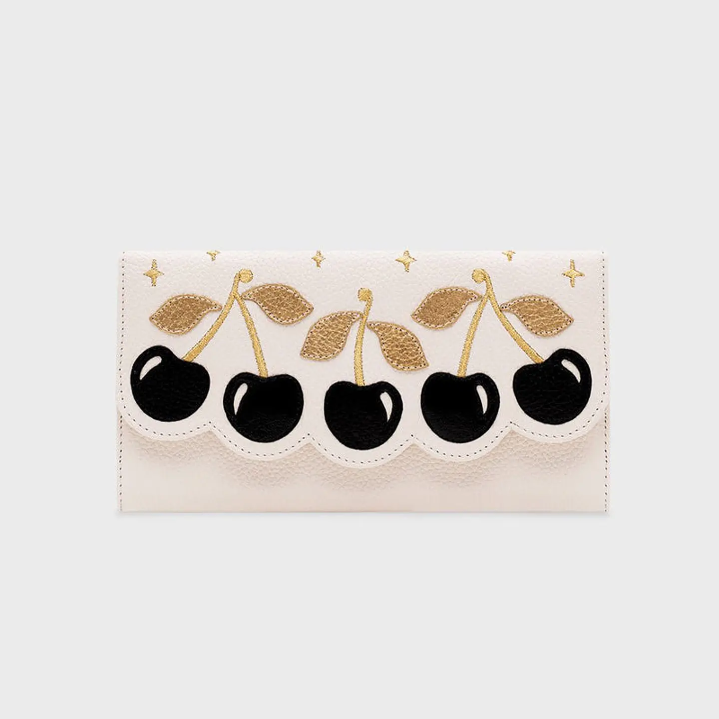 BILLETERA LARGA LUCKY CHERRIES HUESO 1