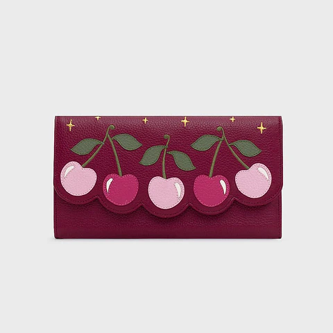 BILLETERA LARGA LUCKY CHERRIES MORA