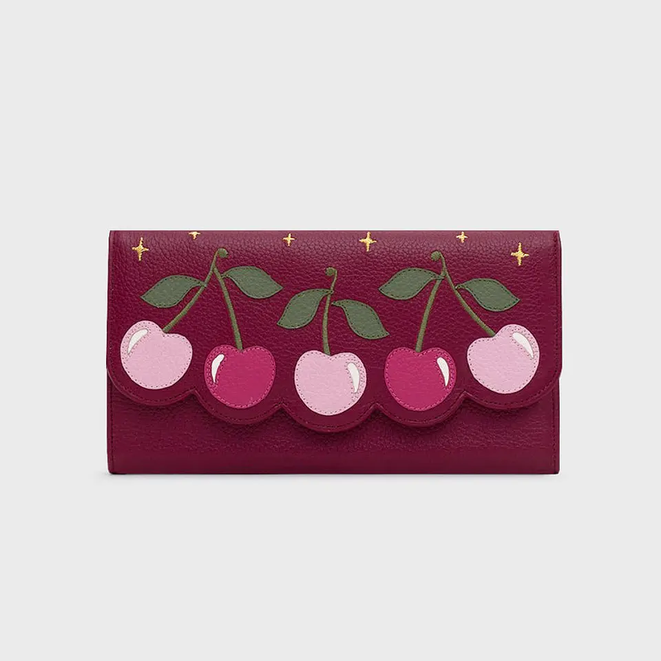 BILLETERA LARGA LUCKY CHERRIES MORA 1